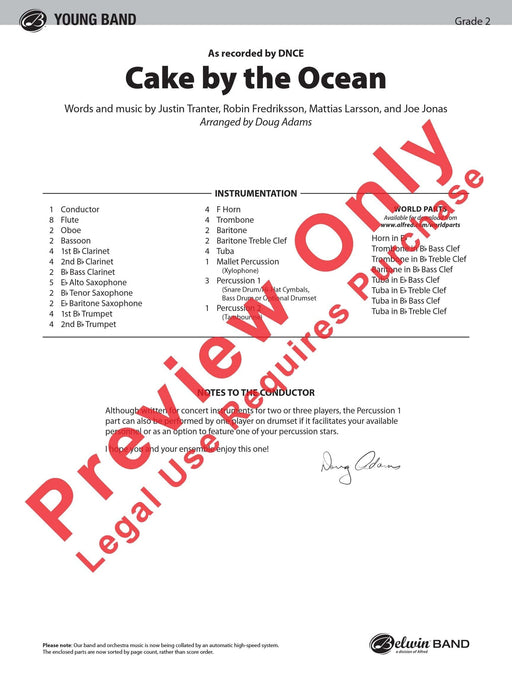 Cake by the Ocean As Recorded by DNCE 總譜 | 小雅音樂 Hsiaoya Music