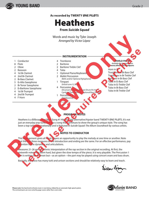 Heathens As Recorded by TWENTY ØNE PILØTS 總譜 | 小雅音樂 Hsiaoya Music