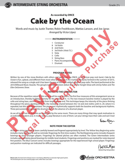 Cake by the Ocean As Recorded by DNCE 總譜 | 小雅音樂 Hsiaoya Music