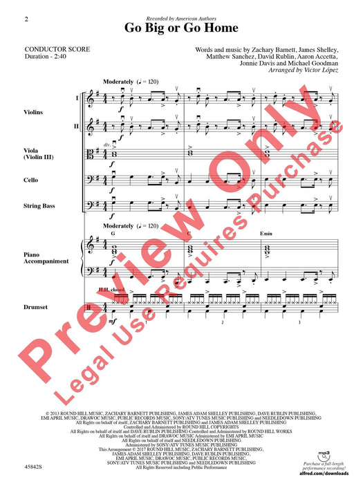 Go Big or Go Home Recorded by American Authors 總譜 | 小雅音樂 Hsiaoya Music