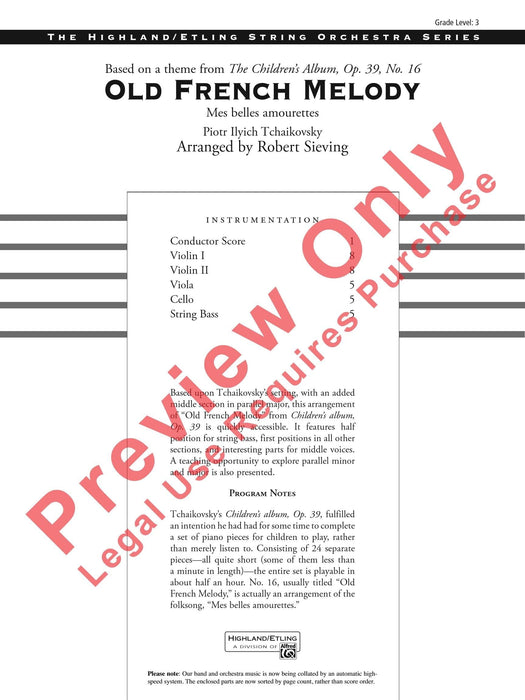 Old French Melody Mes belles amourettes (Based on a theme from The Children's Album, Op. 39, No. 16) 柴科夫斯基,彼得 旋律 主題 | 小雅音樂 Hsiaoya Music