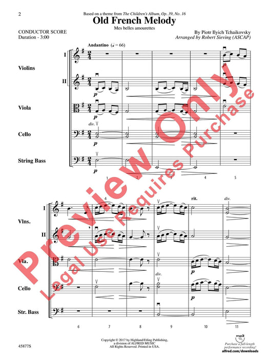 Old French Melody Mes belles amourettes (Based on a theme from The Children's Album, Op. 39, No. 16) 柴科夫斯基,彼得 旋律 主題 | 小雅音樂 Hsiaoya Music