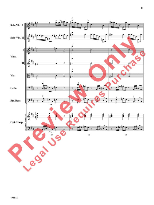 Concerto for Two Violins in D Major From Lute Concerto RV 93 韋瓦第 協奏曲 小提琴 魯特琴協奏曲 總譜 | 小雅音樂 Hsiaoya Music