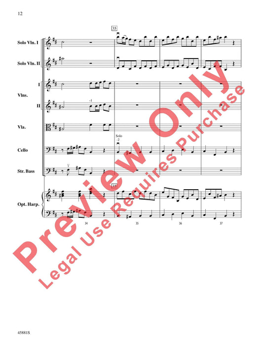 Concerto for Two Violins in D Major From Lute Concerto RV 93 韋瓦第 協奏曲 小提琴 魯特琴協奏曲 總譜 | 小雅音樂 Hsiaoya Music