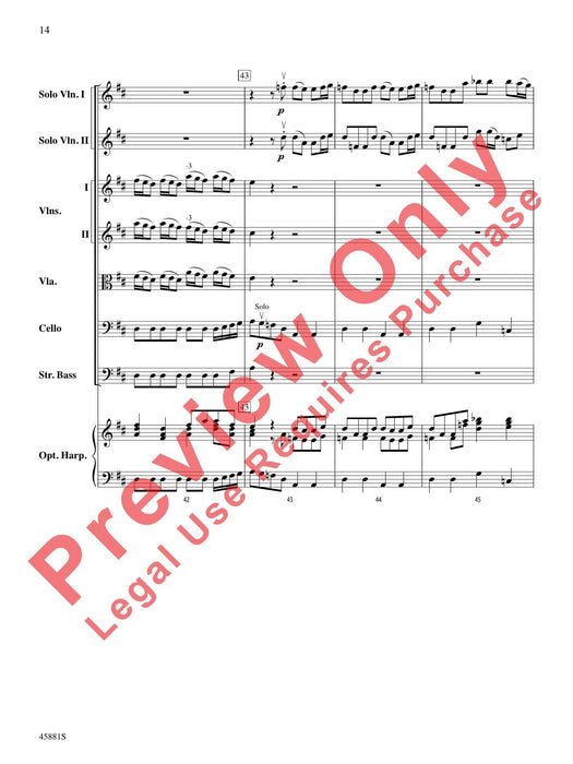 Concerto for Two Violins in D Major From Lute Concerto RV 93 韋瓦第 協奏曲 小提琴 魯特琴協奏曲 總譜 | 小雅音樂 Hsiaoya Music