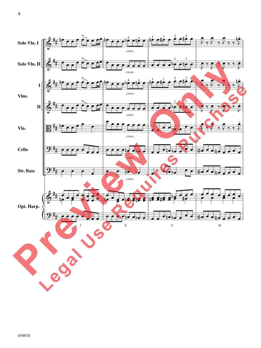 Concerto for Two Violins in D Major From Lute Concerto RV 93 韋瓦第 協奏曲 小提琴 魯特琴協奏曲 總譜 | 小雅音樂 Hsiaoya Music