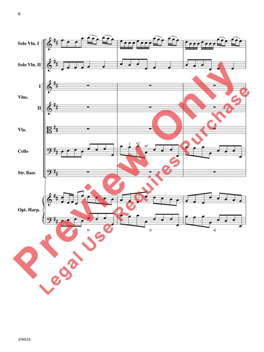 Concerto for Two Violins in D Major From Lute Concerto RV 93 韋瓦第 協奏曲 小提琴 魯特琴協奏曲 總譜 | 小雅音樂 Hsiaoya Music