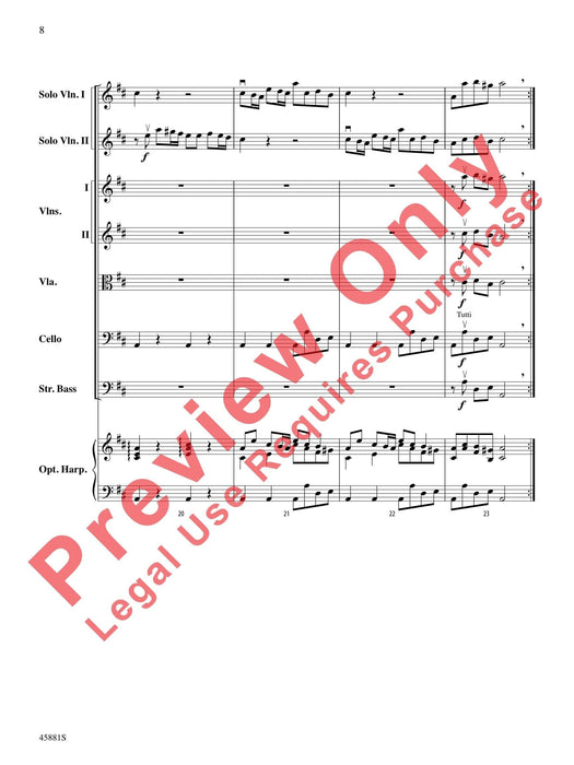 Concerto for Two Violins in D Major From Lute Concerto RV 93 韋瓦第 協奏曲 小提琴 魯特琴協奏曲 總譜 | 小雅音樂 Hsiaoya Music