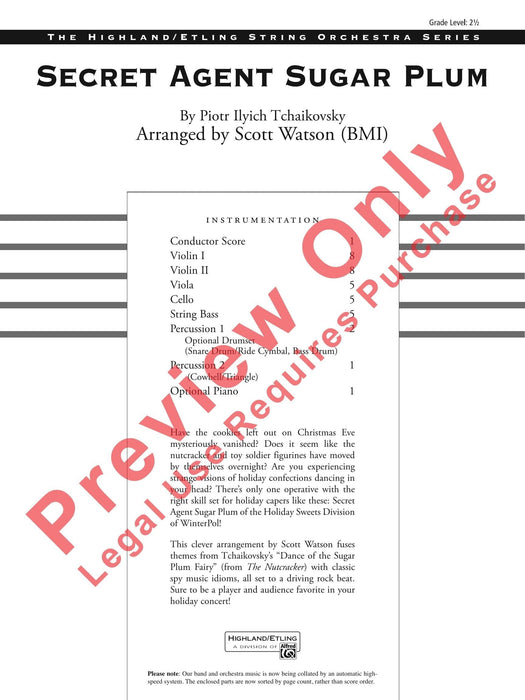 Secret Agent Sugar Plum 柴科夫斯基,彼得 總譜 | 小雅音樂 Hsiaoya Music