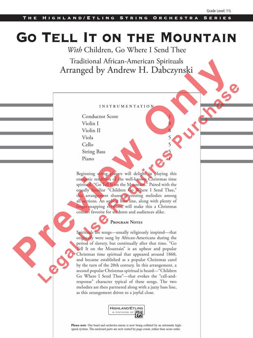 Go Tell It on the Mountain With "Children, Go Where I Send Thee" 總譜 | 小雅音樂 Hsiaoya Music