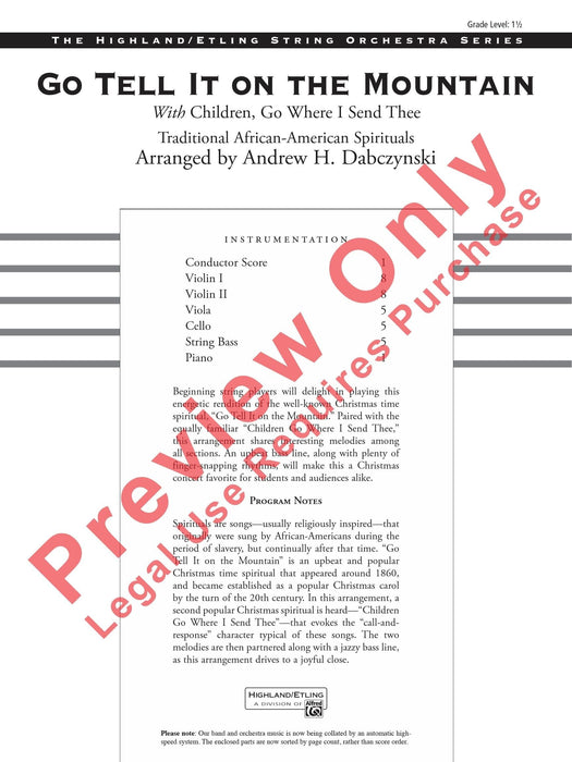 Go Tell It on the Mountain With "Children, Go Where I Send Thee" 總譜 | 小雅音樂 Hsiaoya Music