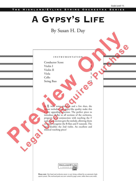 A Gypsy's Life 總譜 | 小雅音樂 Hsiaoya Music