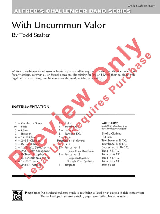 With Uncommon Valor 總譜 | 小雅音樂 Hsiaoya Music