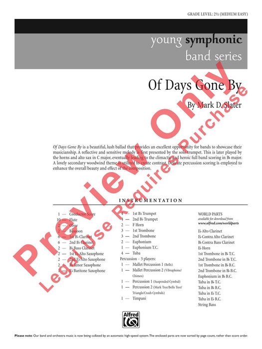 Of Days Gone By 總譜 | 小雅音樂 Hsiaoya Music