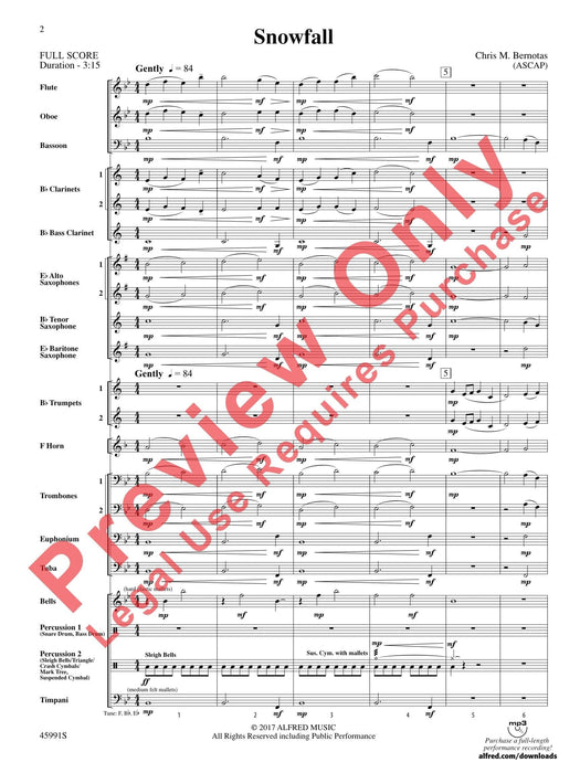 Snowfall 總譜 | 小雅音樂 Hsiaoya Music