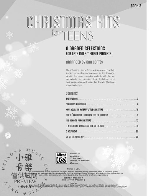 Christmas Hits for Teens, Book 3 8 Graded Selections for Late Intermediate Pianists | 小雅音樂 Hsiaoya Music