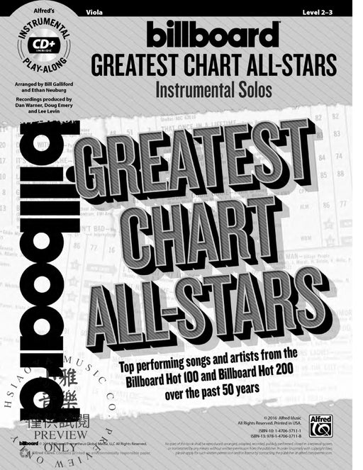 Billboard Greatest Chart All-Stars Instrumental Solos for Strings Top Performing Songs and Artists from the Billboard Hot 100 and Billboard Hot 200 over the Past 50 Years 獨奏 弦樂 | 小雅音樂 Hsiaoya Music