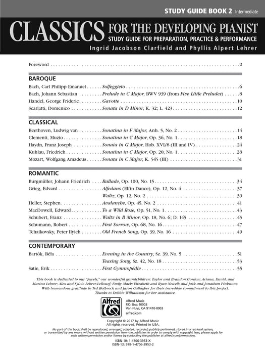 Classics for the Developing Pianist, Study Guide Book 2 Study Guide for Preparation, Practice & Performance | 小雅音樂 Hsiaoya Music