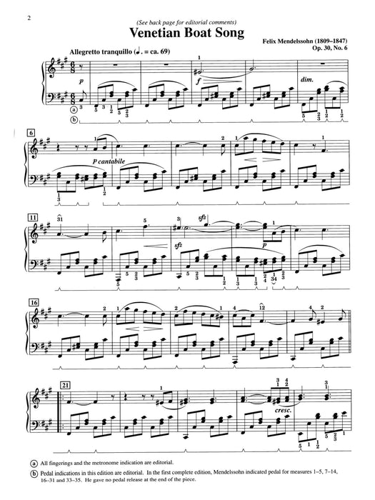 Mendelssohn: Venetian Boat Song, Opus 30, No. 6 孟德爾頌,菲利克斯 作品 | 小雅音樂 Hsiaoya Music