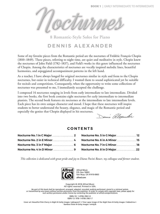 Nocturnes, Book 1 8 Romantic-Style Solos for Piano 夜曲 風格獨奏 鋼琴 | 小雅音樂 Hsiaoya Music