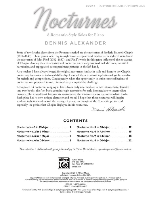 Nocturnes, Book 1 8 Romantic-Style Solos for Piano 夜曲 風格獨奏 鋼琴 | 小雅音樂 Hsiaoya Music