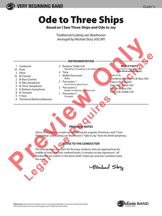 Ode to Three Ships Based on "I Saw Three Ships" and "Ode to Joy" 頌歌 頌歌 總譜 | 小雅音樂 Hsiaoya Music