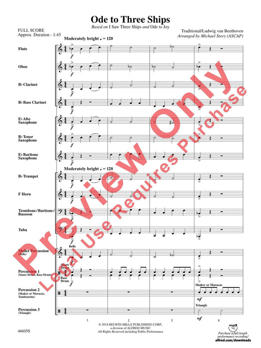 Ode to Three Ships Based on "I Saw Three Ships" and "Ode to Joy" 頌歌 頌歌 總譜 | 小雅音樂 Hsiaoya Music