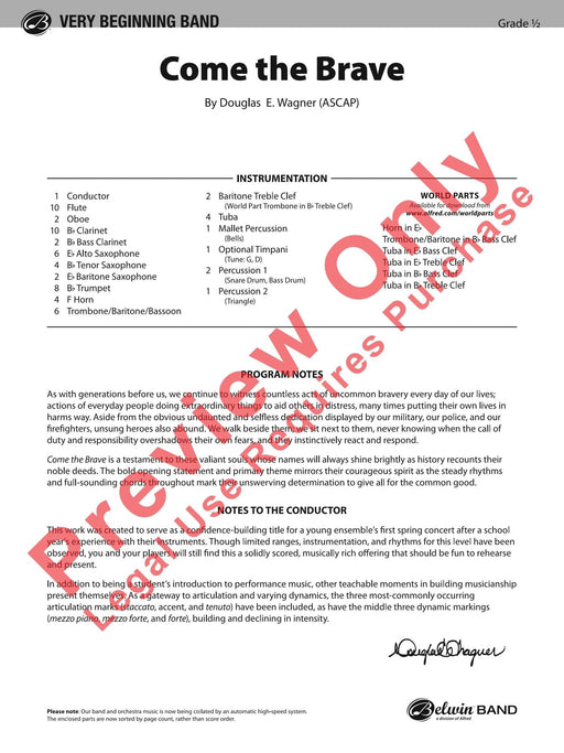 Come the Brave 總譜 | 小雅音樂 Hsiaoya Music