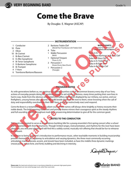 Come the Brave 總譜 | 小雅音樂 Hsiaoya Music