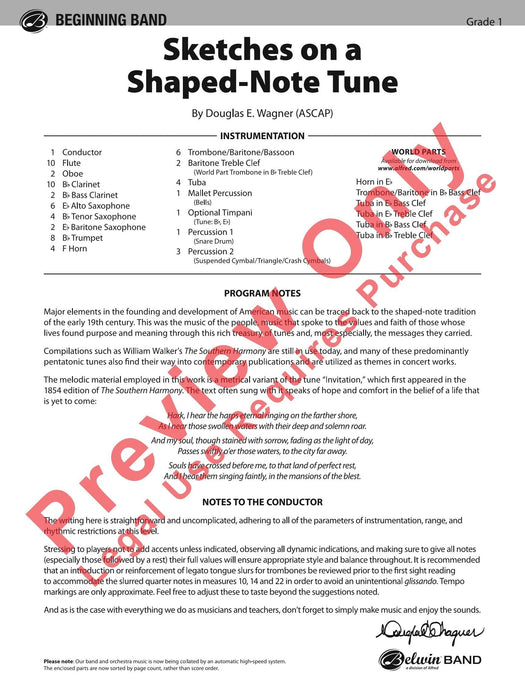 Sketches on a Shaped-Note Tune 音符 總譜 | 小雅音樂 Hsiaoya Music