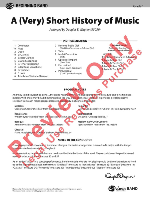 A (Very) Short History of Music 總譜 | 小雅音樂 Hsiaoya Music