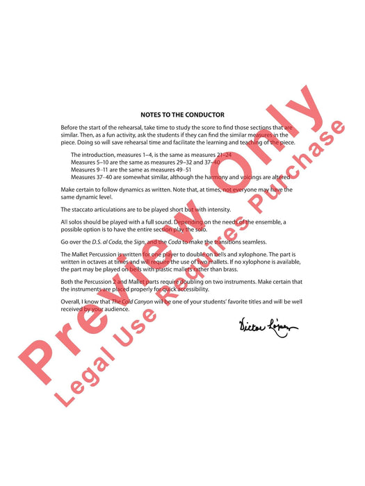 The Cold Canyon 總譜 | 小雅音樂 Hsiaoya Music