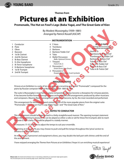 Pictures at an Exhibition Featuring: Promenade / The Hut on Fowl's Legs (Baba Yaga) / The Great Gate of Kiev 展覽會之畫 總譜 | 小雅音樂 Hsiaoya Music