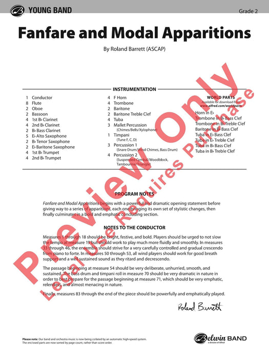 Fanfare and Modal Apparitions 號曲 總譜 | 小雅音樂 Hsiaoya Music