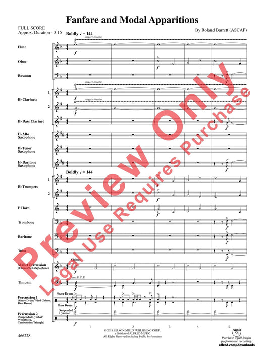 Fanfare and Modal Apparitions 號曲 總譜 | 小雅音樂 Hsiaoya Music