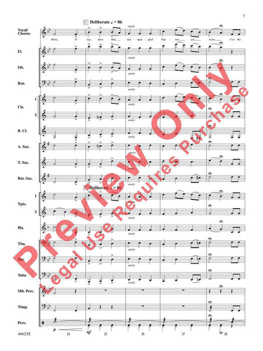 The Star-Spangled Banner (for Band and Optional Choir) 總譜 | 小雅音樂 Hsiaoya Music