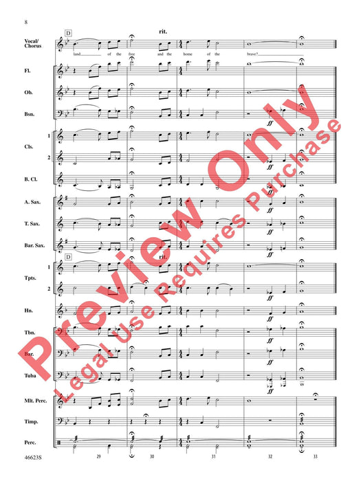 The Star-Spangled Banner (for Band and Optional Choir) 總譜 | 小雅音樂 Hsiaoya Music