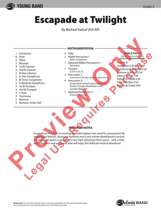 Escapade at Twilight 總譜 | 小雅音樂 Hsiaoya Music