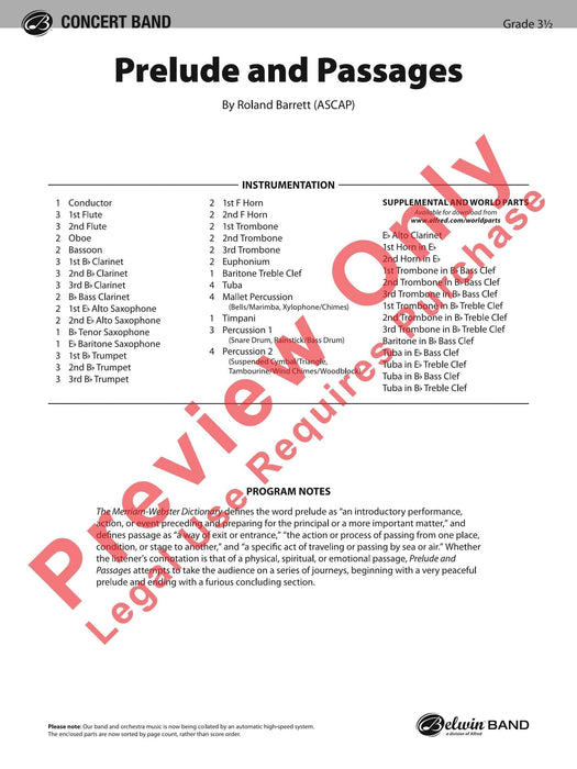 Prelude and Passages 前奏曲 總譜 | 小雅音樂 Hsiaoya Music