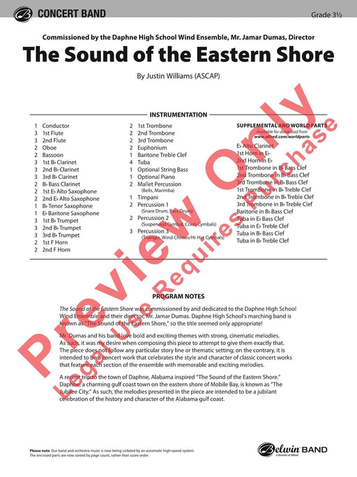 The Sound of the Eastern Shore Commissioned by the Daphne High School Wind Ensemble, Mr. Jamar Dumas, Director 達芙尼 管樂團 總譜 | 小雅音樂 Hsiaoya Music