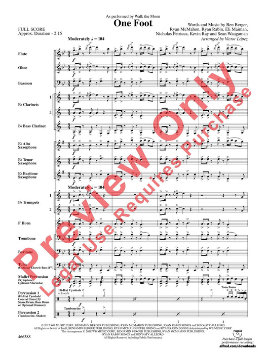 One Foot As Performed by Walk the Moon 總譜 | 小雅音樂 Hsiaoya Music