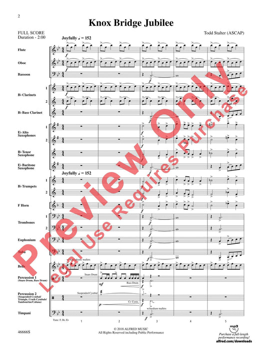 Knox Bridge Jubilee 總譜 | 小雅音樂 Hsiaoya Music