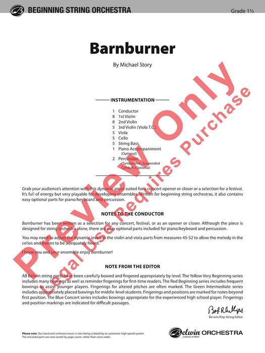 Barnburner 總譜 | 小雅音樂 Hsiaoya Music