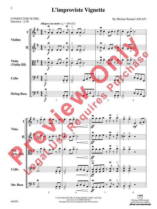 L'improviste Vignette 總譜 | 小雅音樂 Hsiaoya Music