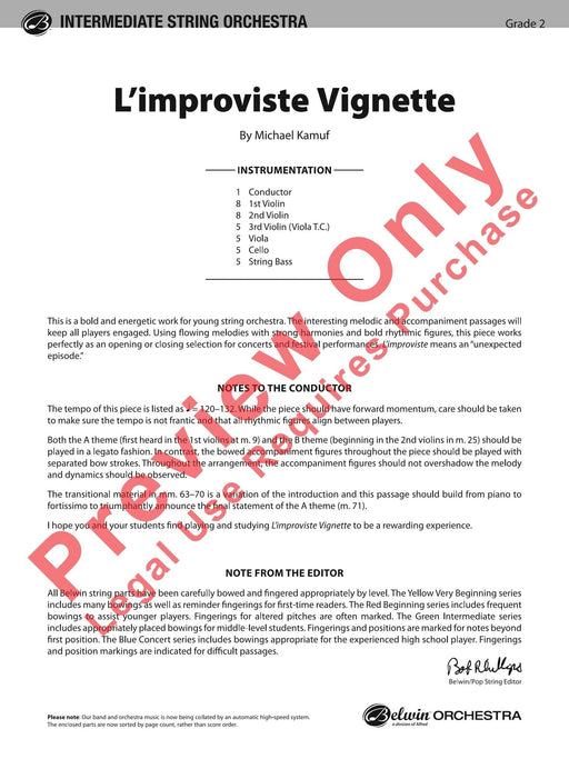 L'improviste Vignette | 小雅音樂 Hsiaoya Music