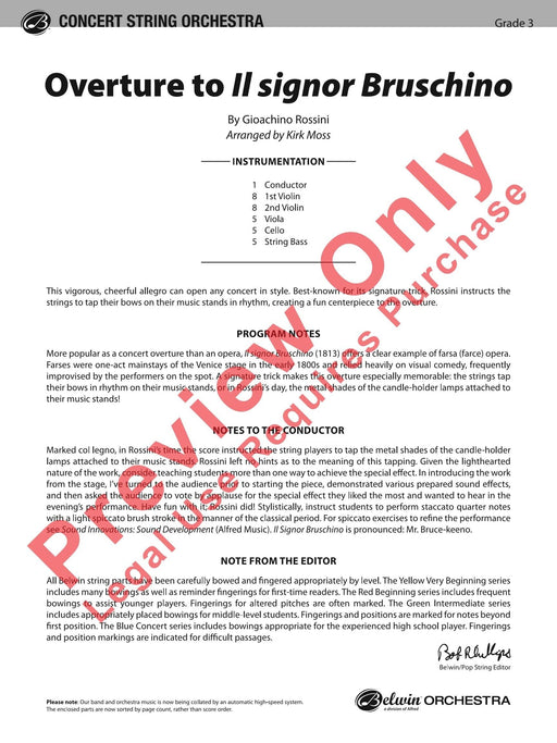 Overture to Il signor Bruschino 羅西尼 序曲 總譜 | 小雅音樂 Hsiaoya Music