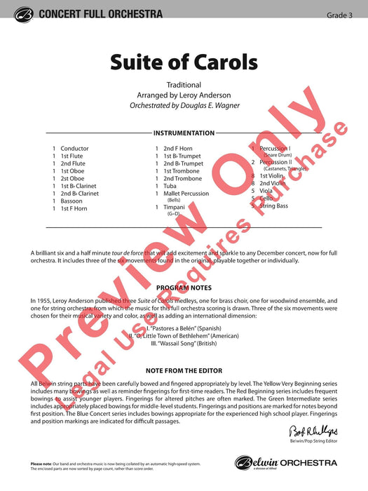 Suite of Carols 組曲 耶誕頌歌 總譜 | 小雅音樂 Hsiaoya Music