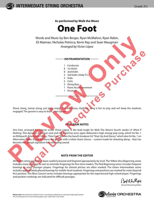 One Foot As Performed by Walk the Moon 總譜 | 小雅音樂 Hsiaoya Music