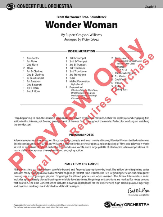 Wonder Woman: From the Warner Bros. Soundtrack 總譜 | 小雅音樂 Hsiaoya Music