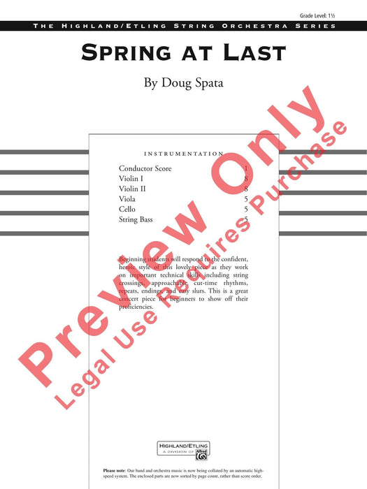 Spring at Last 總譜 | 小雅音樂 Hsiaoya Music